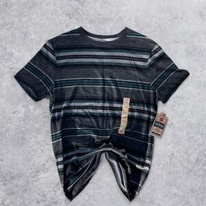 Urban Pipeline Striped T Shirt Mens Medium Gray Blue Crew Neck Casual NWT